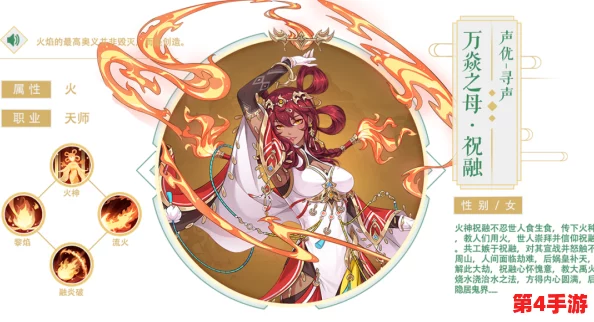 《群英风华录》中火焰女神的炽热传说：祝融武将全面解读与技能展示